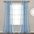 thumbnail image 1 of Lush Decor Edward Trellis Metal Grommets Window Panel, 84" x 52", Navy, Pair, 1 of 11