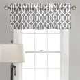 thumbnail image 1 of Lush Decor Edward Trellis Room Darkening 18" x 52" + 2" Header Geometric Gray 3" Rod Pocket Single Valance, 1 of 3
