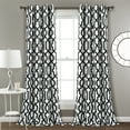 thumbnail image 1 of Lush Decor Edward Trellis Room Darkening 95" x 52" Trellis White Metal Grommets Pair Window Panel, 1 of 11