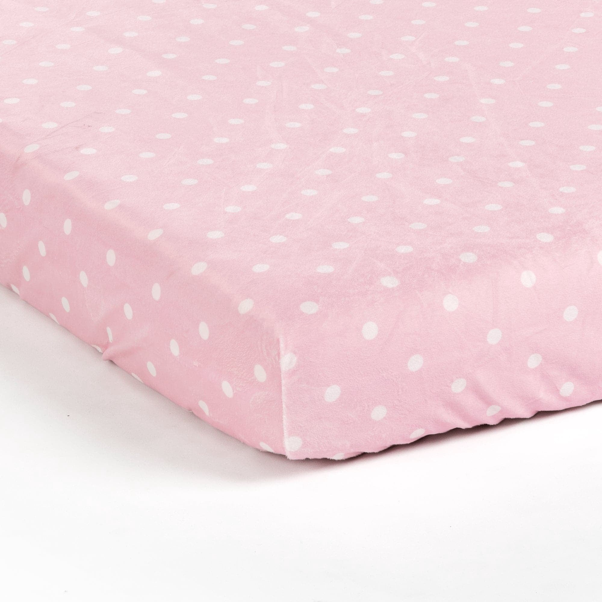 Lush Decor Boho Metallic Hearts Fitted Crib Sheet - Pink, Textured Linen Look, 52x28x9 Inches