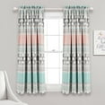 thumbnail image 1 of Lush Decor Elephant Stripe Window Panels Light Filtering - Turquoise/Pink - 84 x 52, 1 of 6
