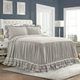 thumbnail image 1 of Lush Decor Ella Ruffle Lace 3-Piece Light Gray Vintage Chic Bedding Set, King Size, 1 of 11
