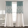 thumbnail image 1 of Lush Decor Estate Garden Print Room Darkening 84" x 52" Floral Blue 100% Polyester 3" Rod Pocket 2-Pc Set Window Panel, 1 of 11