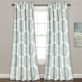 thumbnail image 1 of Lush Decor Evelyn Medallion Room Darkening 84" x 52" + 2" Header Medallion Blue 100% Polyester 3" Rod Pocket 2-Pc Set Window Panel, 1 of 11