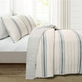 thumbnail image 1 of Lush Decor Farmhouse 460 Thread Count Striped 3 Piece Quilt Sets, King with Pillow Shams, 1 of 11
