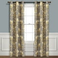 thumbnail image 1 of Lush Decor Farmhouse Bird And Flower 100% Blackout 95'' x 38'' Nature Gray 100% Polyester Metal Grommets Pair Window Panel, 1 of 11