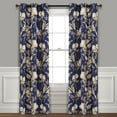 thumbnail image 1 of Lush Decor Farmhouse Bird and Flower Navy Metal Grommets Pair Window Panel, 95" x 38", 1 of 11