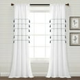 thumbnail image 1 of Lush Decor Farmhouse Boho Stripe Window Curtain Panels - Gray Ombre - 42 X 84, 1 of 11