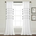 thumbnail image 1 of Lush Decor Farmhouse Boho Stripe Window Curtain Panels - Gray Ombre - 42 X 84, 1 of 11