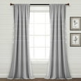 thumbnail image 1 of Lush Decor Farmhouse Boho Stripe Window Curtain Panels - Gray Ombre - 42 X 84, 1 of 11