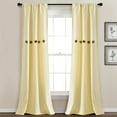 thumbnail image 1 of Lush Decor Farmhouse Button Stripe Window Curtain Panels - Blue - 40 X 84, 1 of 11