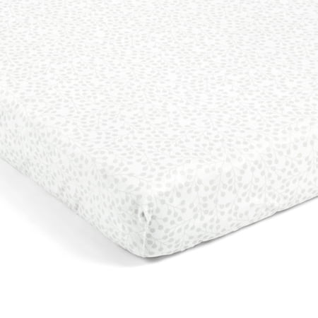 Lush Decor Farmhouse Leaf Branch Soft & P Fitted Crib Sheet Gray Single 28X52X9