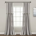thumbnail image 1 of Lush Decor Farmhouse Linen Button Window Curtain Panel Gray 84in L x 40in W, 1 of 12