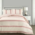 thumbnail image 1 of Lush Decor Farmhouse Red Stripe 3-Piece Comforter Set, Full/Queen, 1 of 11