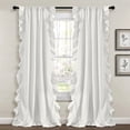 thumbnail image 1 of Lush Decor Farmhouse Reyna Ruffle Window Curtain Panels Light Gray 54x84 Set, 1 of 11