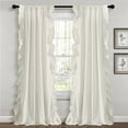 thumbnail image 1 of Lush Decor Farmhouse Reyna Ruffle Window Curtain Panels Neutral 54x84 Set, 1 of 11