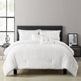 thumbnail image 1 of Lush Decor Farmhouse Seersucker Stripe Reversible Comforter, King, White, 5-Pc Set, 1 of 11