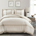 thumbnail image 1 of Lush Decor Farmhouse Stripe Duvet Cover - Black - Twin-XL, 1 of 11