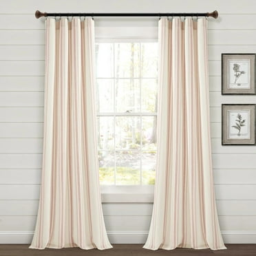 Lush Decor Farmhouse Stripe Window Panels - Blue - 84 x 42