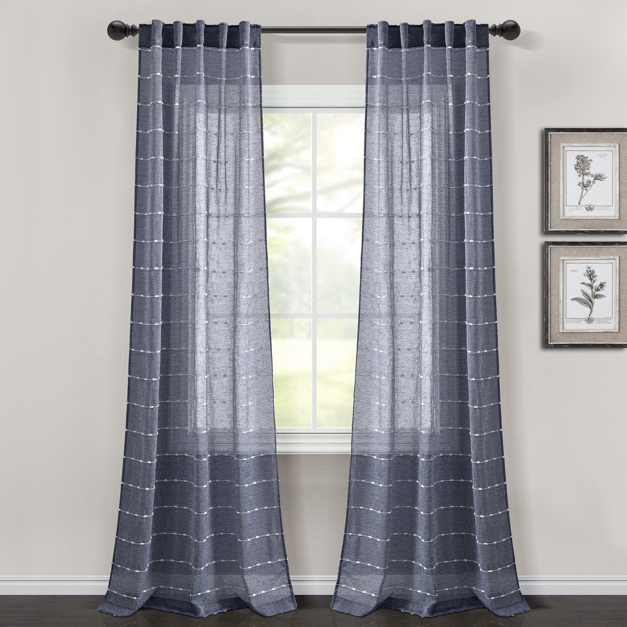 Tenda da doccia in cotone tinto in filo Lush Decor Ombre Stripe, 182,9