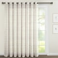 thumbnail image 1 of Lush Decor Farmhouse Textured Grommet Sheer Window Curtain Panel Beige Single 115x84, 1 of 11