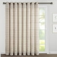 thumbnail image 1 of Lush Decor Farmhouse Textured Grommet Sheer Window Curtain Panel Neutral Single 115x84, 1 of 11