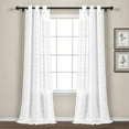 thumbnail image 1 of Lush Decor Farmhouse Textured Sheer Collection Farmhouse White Textured Grommet Sheer Curtain Sets, 38" x 84" (2 Panels), 1 of 11
