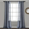 thumbnail image 1 of Lush Decor Farmhouse Textured Sheer Window Panels - Gray - 108 x 38, 1 of 11