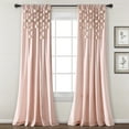 thumbnail image 1 of Lush Decor Faux Linen Pom Tassel Window Curtain Panel, Gray, 84 x 40, 1 of 11