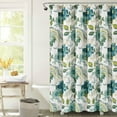 thumbnail image 1 of Lush Decor Floral Paisley Polyester Shower Curtain, 72x72, Blue, Single, 1 of 4