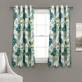 thumbnail image 1 of Lush Decor Floral Paisley Room Darkening 63" x 52" Paisley Blue Metal Grommets Pair Window Panel, 1 of 6