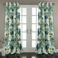 thumbnail image 1 of Lush Decor Floral Paisley Room Darkening 95" x 52" Paisley Blue 100% Polyester Metal Grommets 2-Pc Set Window Panel, 1 of 6