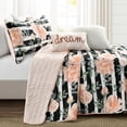 thumbnail image 1 of Lush Decor Floral Reversible Washable Quilt Sets, King, Multi-color, 5-Pieces, 1 of 4