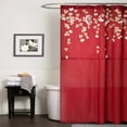 thumbnail image 1 of Lush Decor Flower Drop Shower Curtain, 72-Inch by 72-Inch, Red, 1 of 2