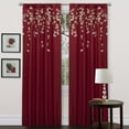 thumbnail image 1 of Lush Decor Flower Drops Floral Red Single Window Panel Curtain, 42" x 84", 1 of 10