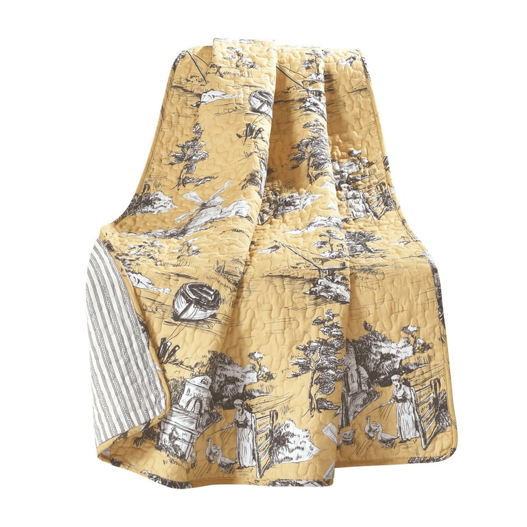 Toile throw online blanket