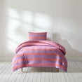 thumbnail image 1 of Lush Decor Gale Cabana Stripe? Reversible Comforter 2 Piece Set Twin/ Twin Xl Coral & Purple - Striped Bedding Set - Kids Pink Comforter - Coastal Dorm Decor, 1 of 11