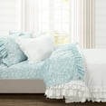 thumbnail image 1 of Lush Decor Garden Of Flowers Ruffle Sheet Set Blue 6Pc Set Queen, 1 of 10