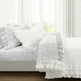 thumbnail image 1 of Lush Decor Garden Of Flowers Ruffle Sheet Set Gray 4Pc Set Twin-Xl, 1 of 11