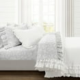 thumbnail image 1 of Lush Decor Garden Of Flowers Ruffle Sheet Set Gray 6Pc Set King, 1 of 11