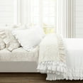thumbnail image 1 of Lush Decor Garden Of Flowers Ruffle Sheet Set Neutral 6Pc Set Full, 1 of 11