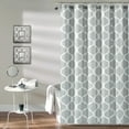 thumbnail image 1 of Lush Decor Geo Trellis Shower Curtain, 72x72, Light Gray, Single, 1 of 5