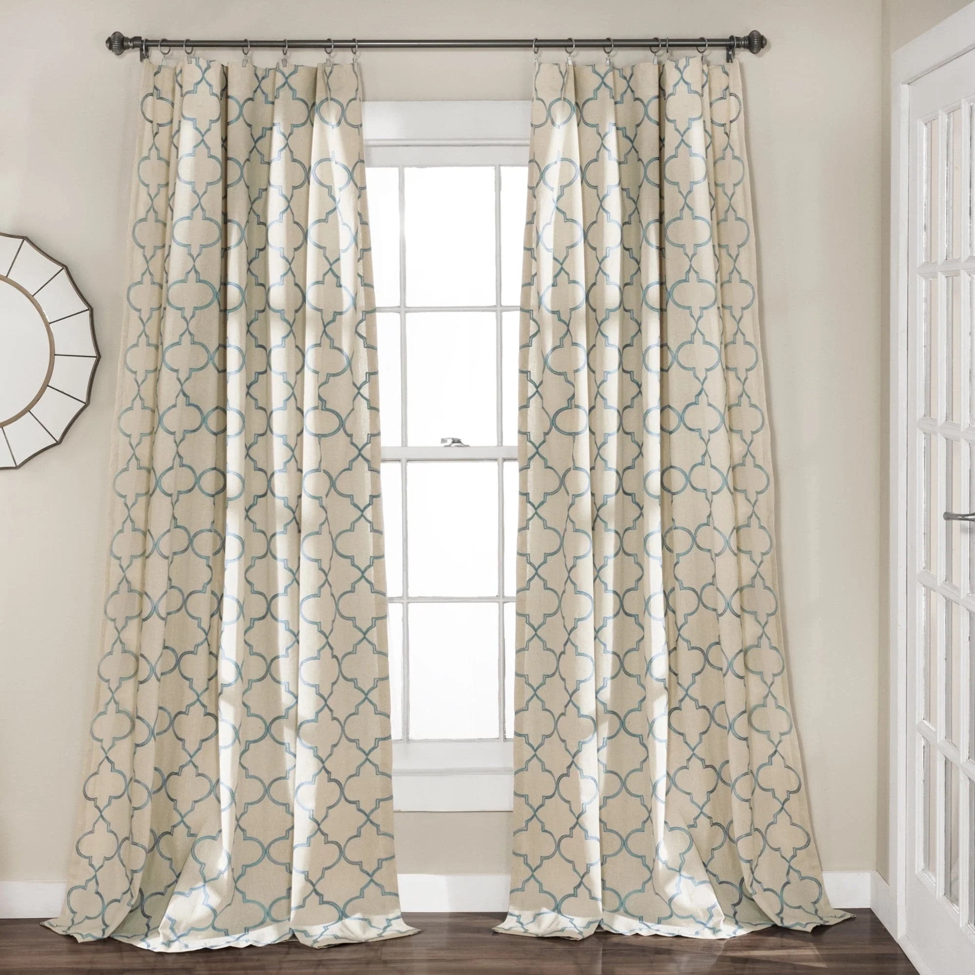 Lush Decor Geo Trellis Window Curtain Panel Set - Walmart.com