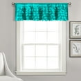 thumbnail image 1 of Lush Decor Gigi 14" x 70" Textured Turquoise 1.5" Rod Pocket Single Valance, 1 of 11