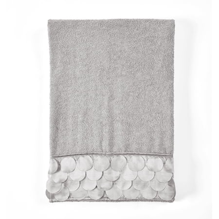 Lush Decor Gigi Bath Towel Gray Single 27x50