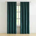 thumbnail image 1 of Lush Decor Glam Pleated Velvet Light Filtering Window Curtain Panels?? Pair 38" W X 84" L Teal?? - Velvet Curtains - Drapes - Dark Green Curtains - Glam Decor, 1 of 9