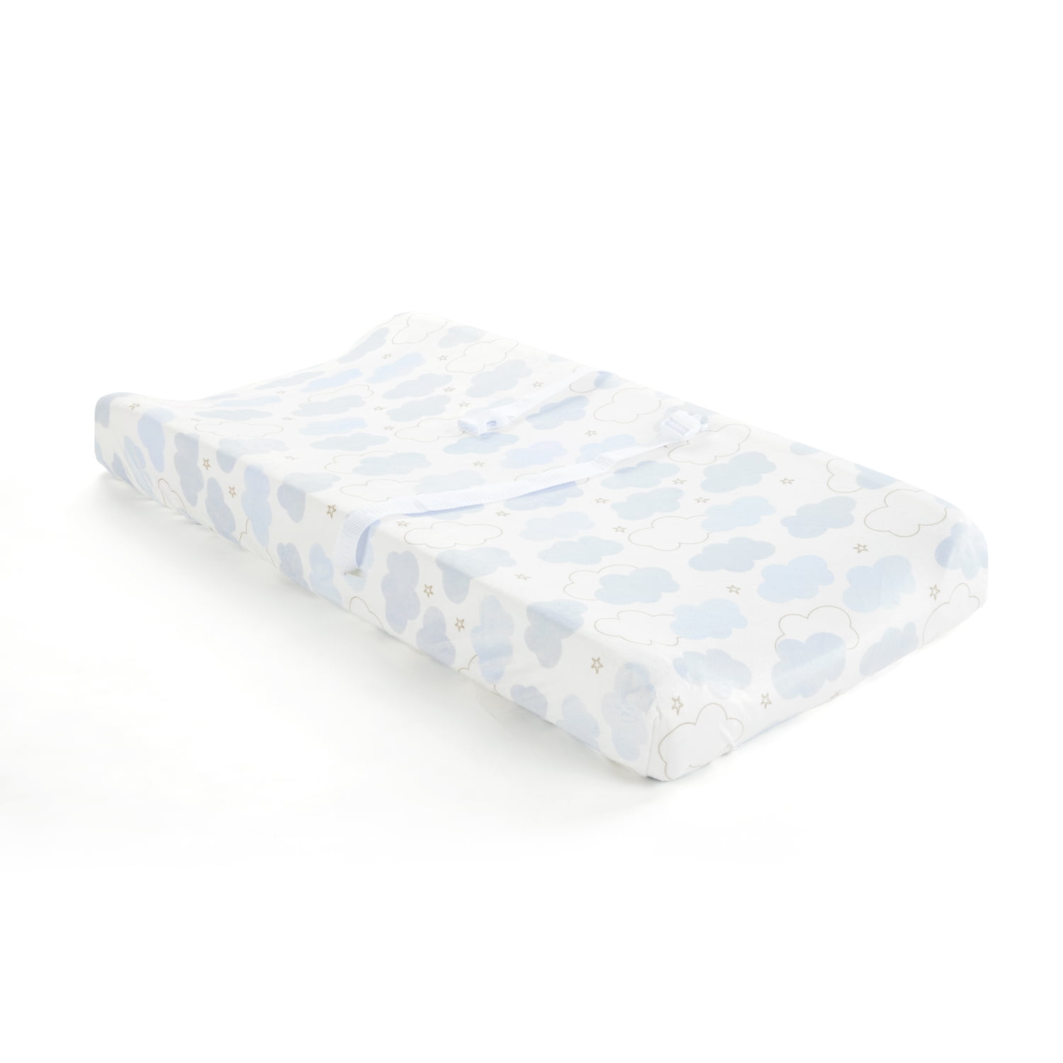 Lush Decor Goodnight Little Moon Clouds Soft & P Changing Pad Cover Blue/Multi Single 16X32X5