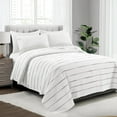 thumbnail image 1 of Lush Decor Gray Geometric Cotton, Polyester Reversible Bed Blanket Full/Queen, 1 of 11