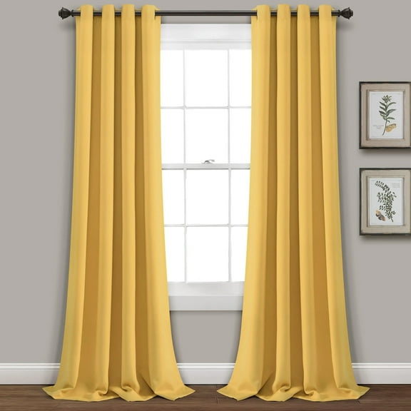 Lush Decor Grommet Blackout Curtain Panel, 52" x 108" (2 Panels)
