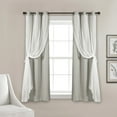 thumbnail image 1 of Lush Decor Grommet Sheer with Insulated Blackout Lining Window Panels - Navy - 63 x 38, 1 of 11